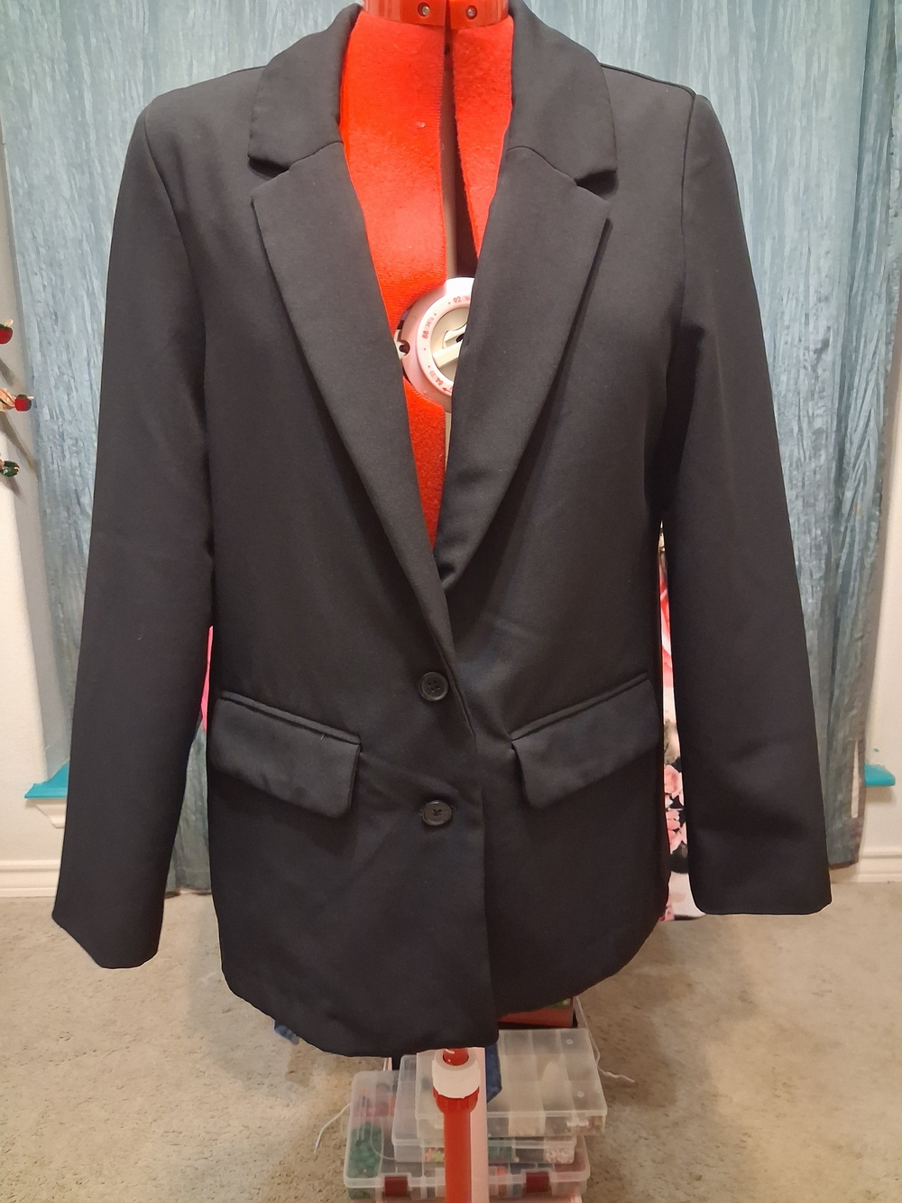 Old Navy Black Women's Two-Button Blazer